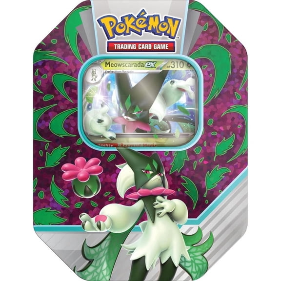 Pokemon TCG: Paldea Partners Tin - Meowscarada ex - 4 Packs