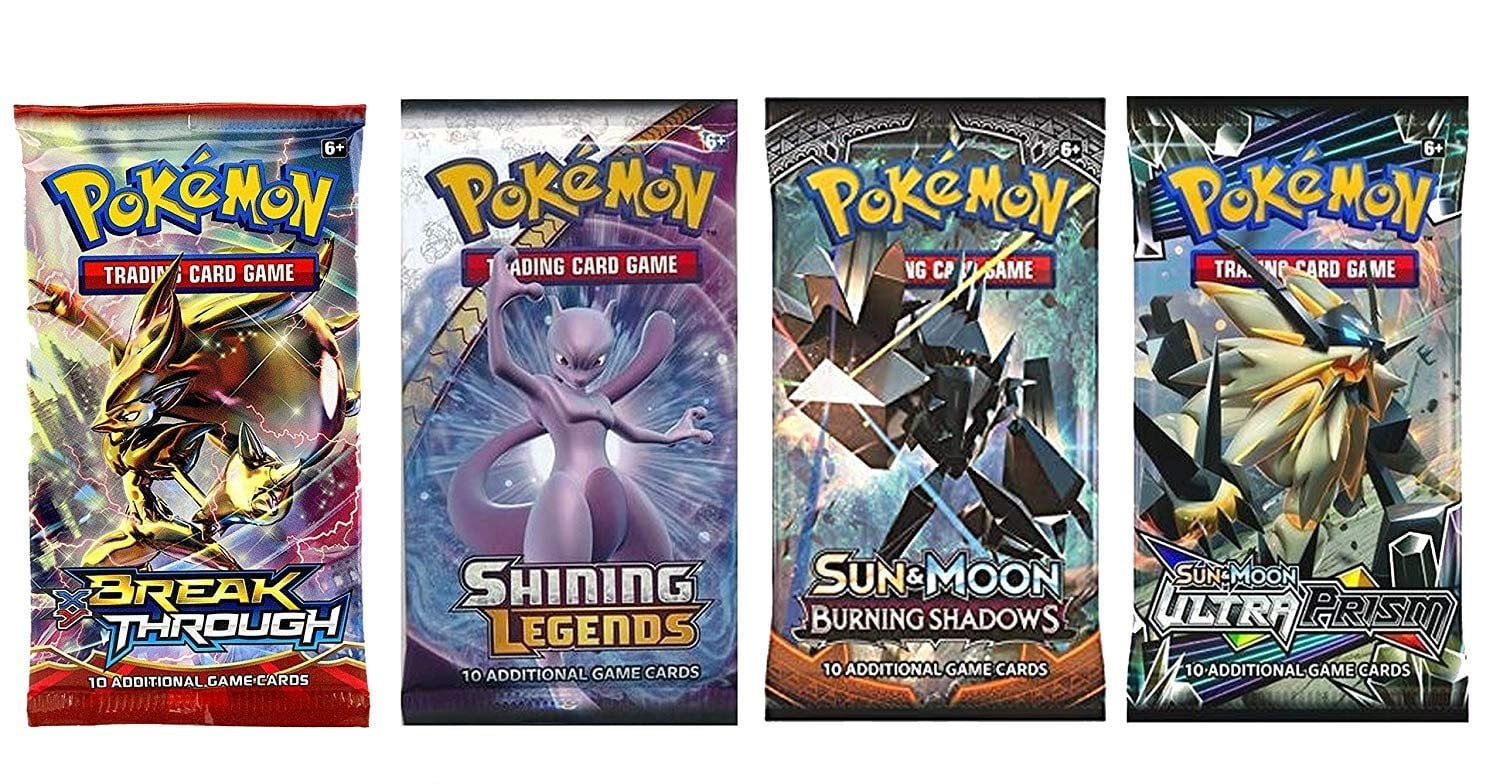 Pokemon TCG Random Booster Packs Cards, Pack of 4