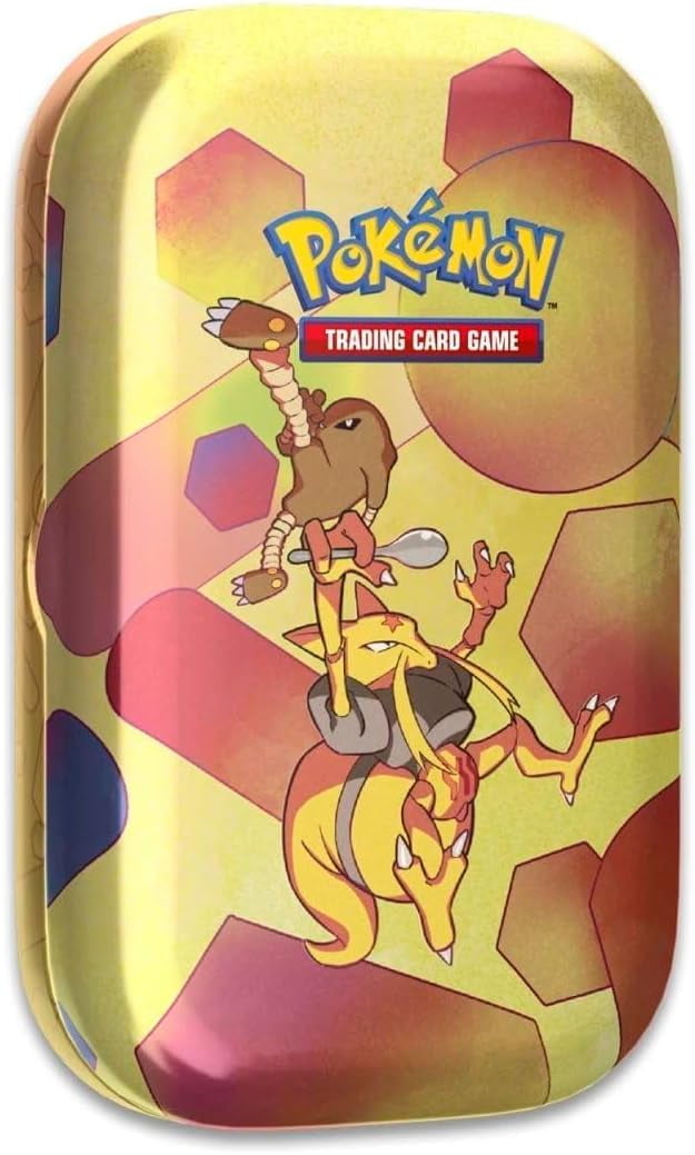 Pokemon TCG: Scarlet \u0026 Violet151 Mini Tin Kadabra and Hitmonlee (2 Booster Packs, 1 Coin \u0026 1 Art Card)