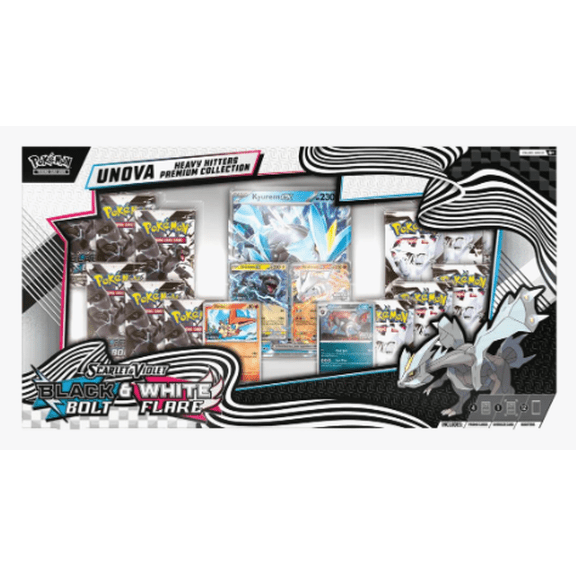 Pokemon TCG: Scarlet & Violet - Black Bolt & White Flare Unova Heavy Hitters Premium Collection!