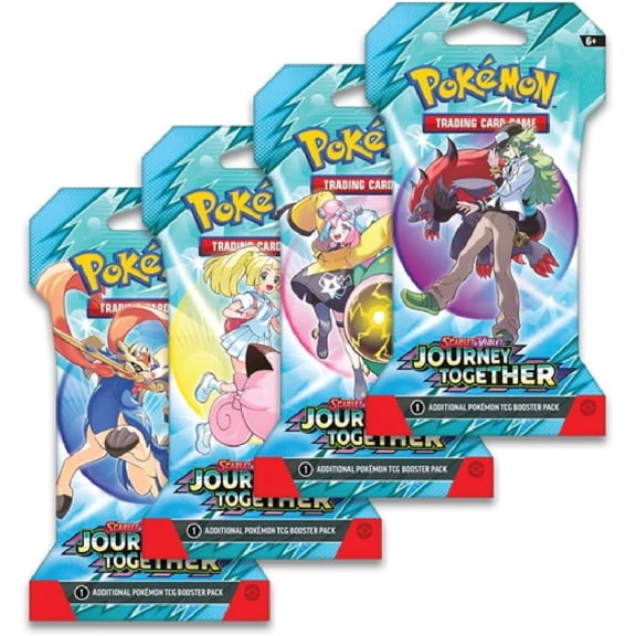 Pokemon TCG - Scarlet & Violet: Journey Together - 8 Booster Pack Lot - 80 Cards