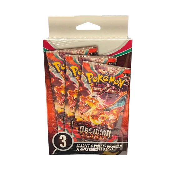 Pokemon TCG Scarlet & Violet Obsidian Flames 3 Pack Hanger Box Sealed New!