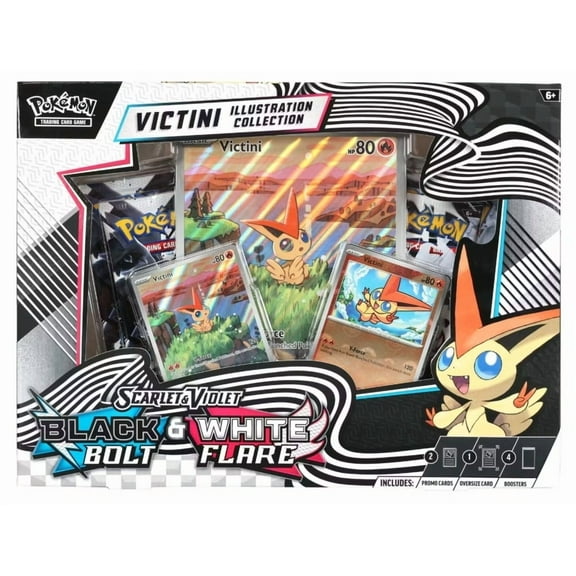 Pokemon TCG: Scarlet & Violet - Unova Victini Illustration Collection Box! (Black Bolt / White Flare)