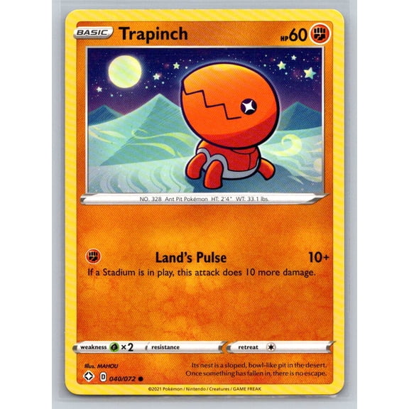 Pokemon TCG Shining Fates Trapinch Common 040/072 Trading Card