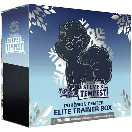Pokemon Silver Tempest Alolan Vulpix Elite Trainer Box (10 Booster Packs, 65 Card Sleeves, 45 Energy Cards & More)