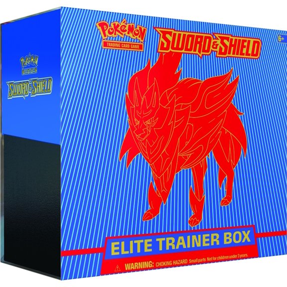 Pokemon TCG: Sword and Shield Elite Trainer Box- Zamazenta | 8 Boosters | 45 Pokémon TCG Energy cards