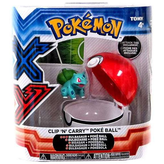 Pokemon TOMY Clip n Carry Pokeball Bulbasaur & Poke Ball Figure Set