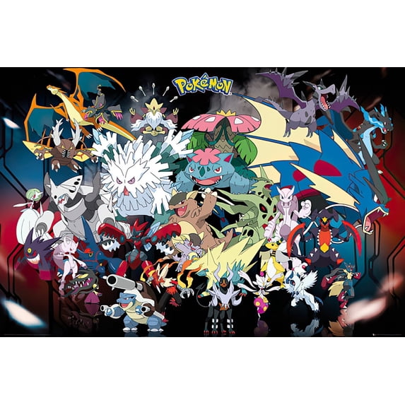 Pokemon - TV Show / Gaming Poster (Mega Evolutions Characters)