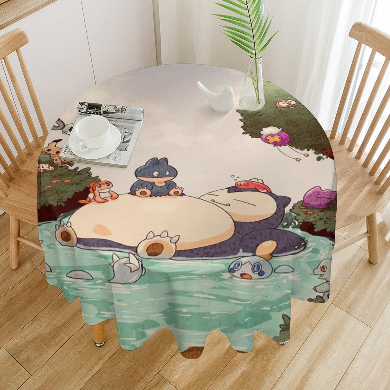Pokemon Tablecloth Anime for Dining Table Picnic Gift 70x70in Pokemon ...