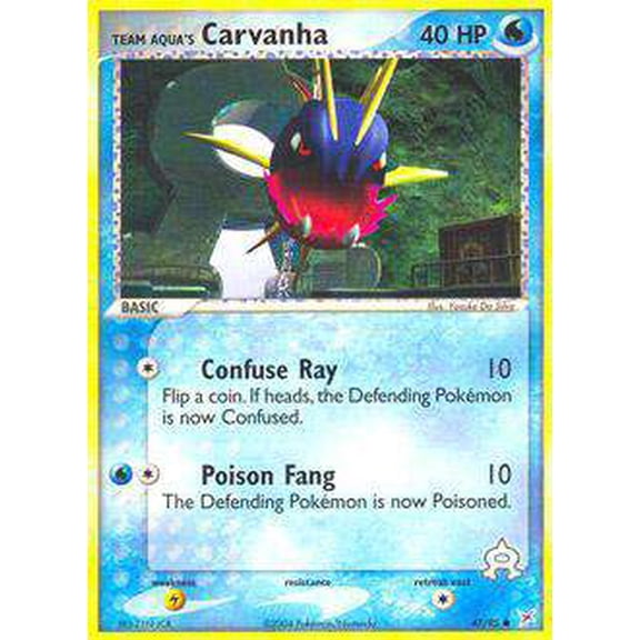 Pokemon Team Magma vs Team Aqua Common Team Aqua's Carvanha #47
