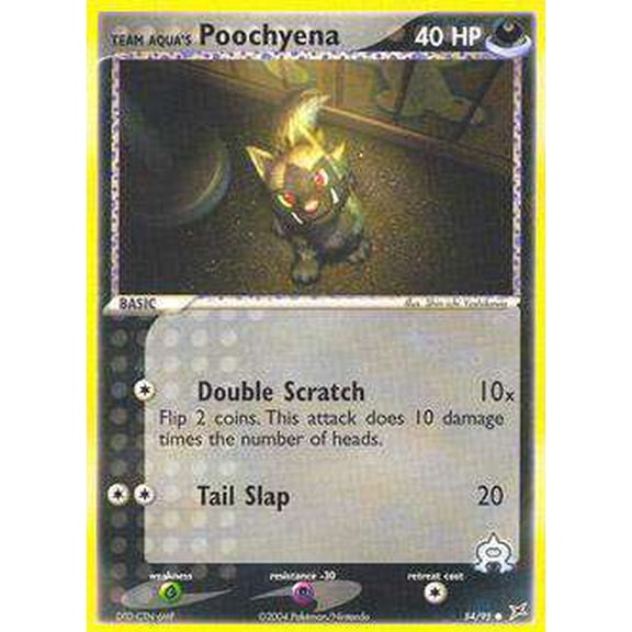 Pokemon Team Magma vs Team Aqua Common Team Aqua's Poochyena #54