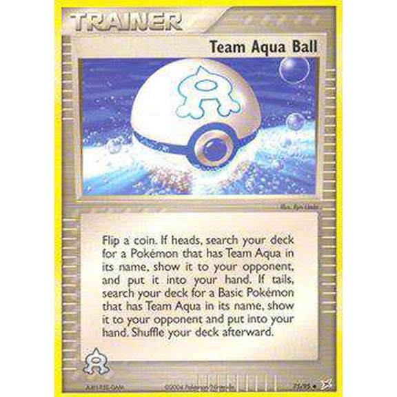 Pokemon Team Magma vs Team Aqua Uncommon Team Aqua Ball #75