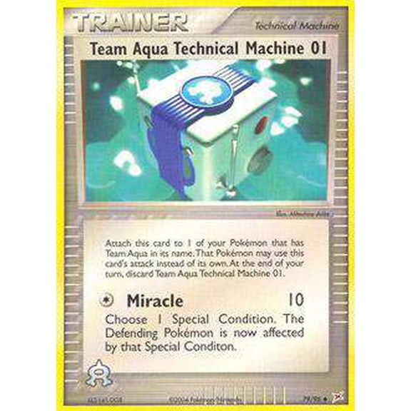 Pokemon Team Magma vs Team Aqua Uncommon Team Aqua Technical Machine 01 #79