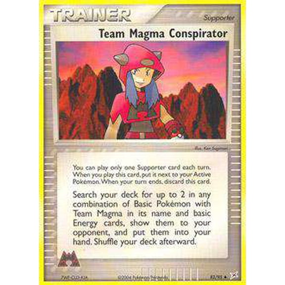Pokemon Team Magma vs Team Aqua Uncommon Team Magma Conspirator #82
