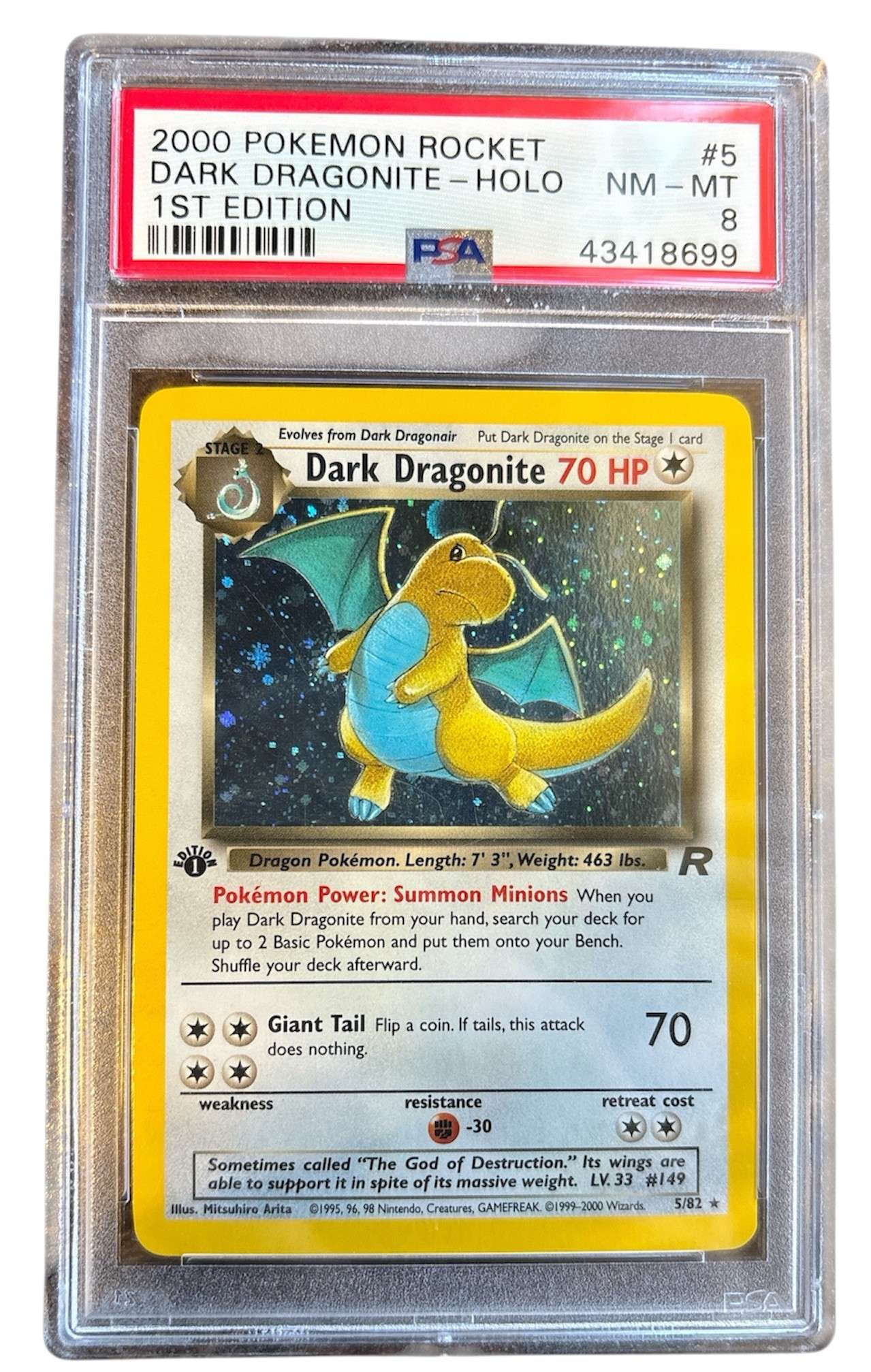 Pokemon Team Rocket Holo Rare Dark Dragonite #5 (PSA 8) - Walmart.com Pokemon Team Rocket Holo Rare Dark Dragonite #5 (PSA 8) - Walmart.com