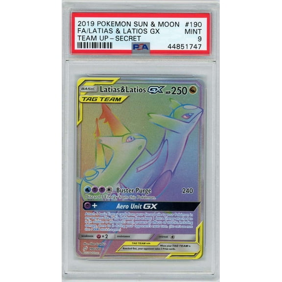 Pokemon Team-Up Secret Rare Latias & Latios GX #190