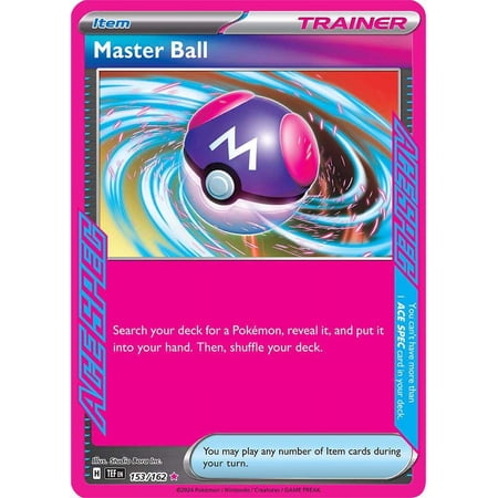 Pokemon Temporal Forces ACE SPEC Rare Master Ball #153
