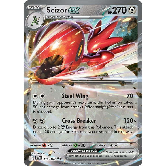 Pokemon Temporal Forces Double Rare Scizor ex #111