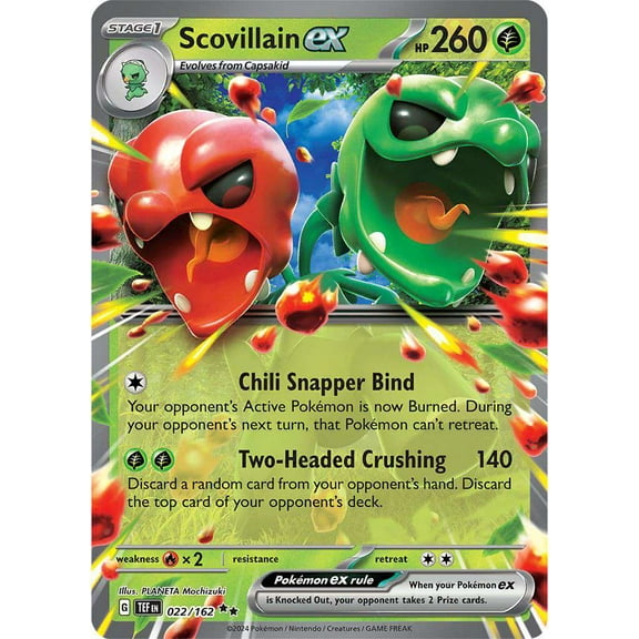 Pokemon Scarlet & Violet Temporal Forces Double Rare Scovillain ex #22