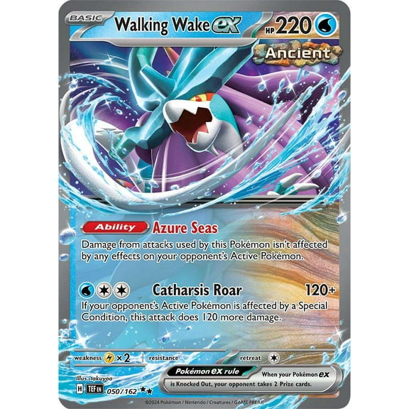 Pokemon Temporal Forces Double Rare Walking Wake ex #50