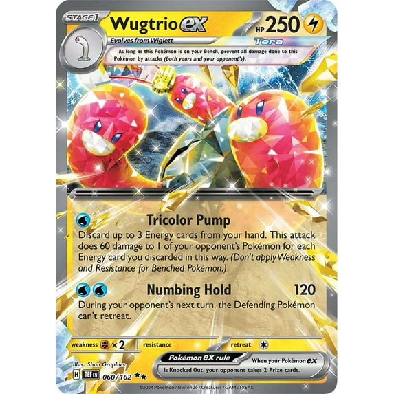 Pokemon Temporal Forces Double Rare Wugtrio ex #60