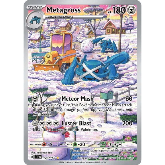Pokemon Temporal Forces Illustration Rare Metagross #178