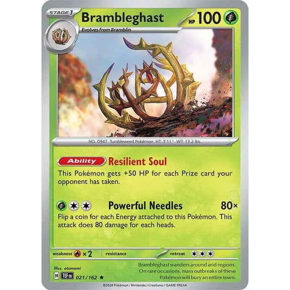 Pokemon Scarlet & Violet Temporal Forces Rare Brambleghast #21