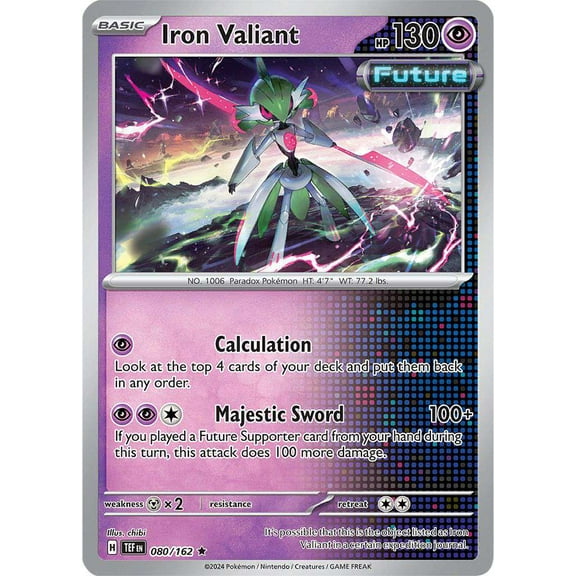 Pokemon Temporal Forces Rare Iron Valiant #80
