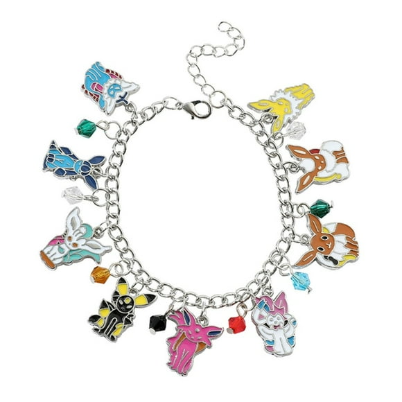 Pokemon Themed 9 Character Charms Metal Novelty Charm Bracelet