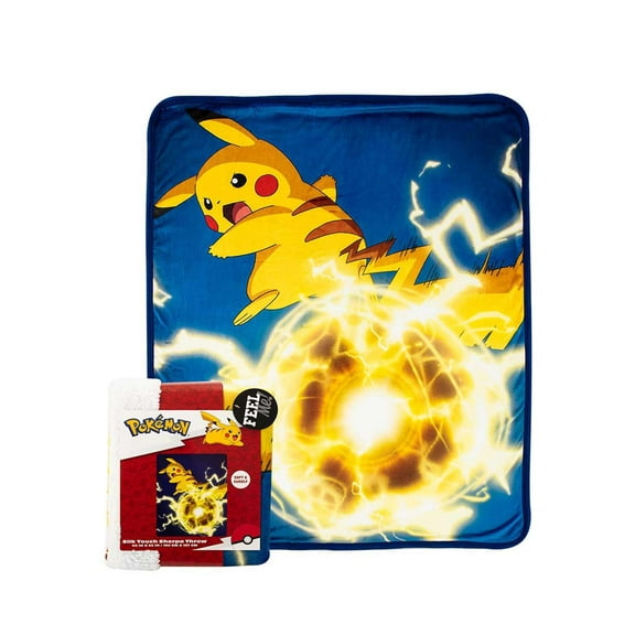 Pokemon Throw Blanket, 40x50, Multicolor, Silk Touch Sherpa, 100% Polyester, 1 Each