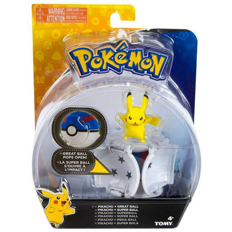 Pokemon Throw 'n' Pop Pokeball Pikachu & Great Ball Figure Set