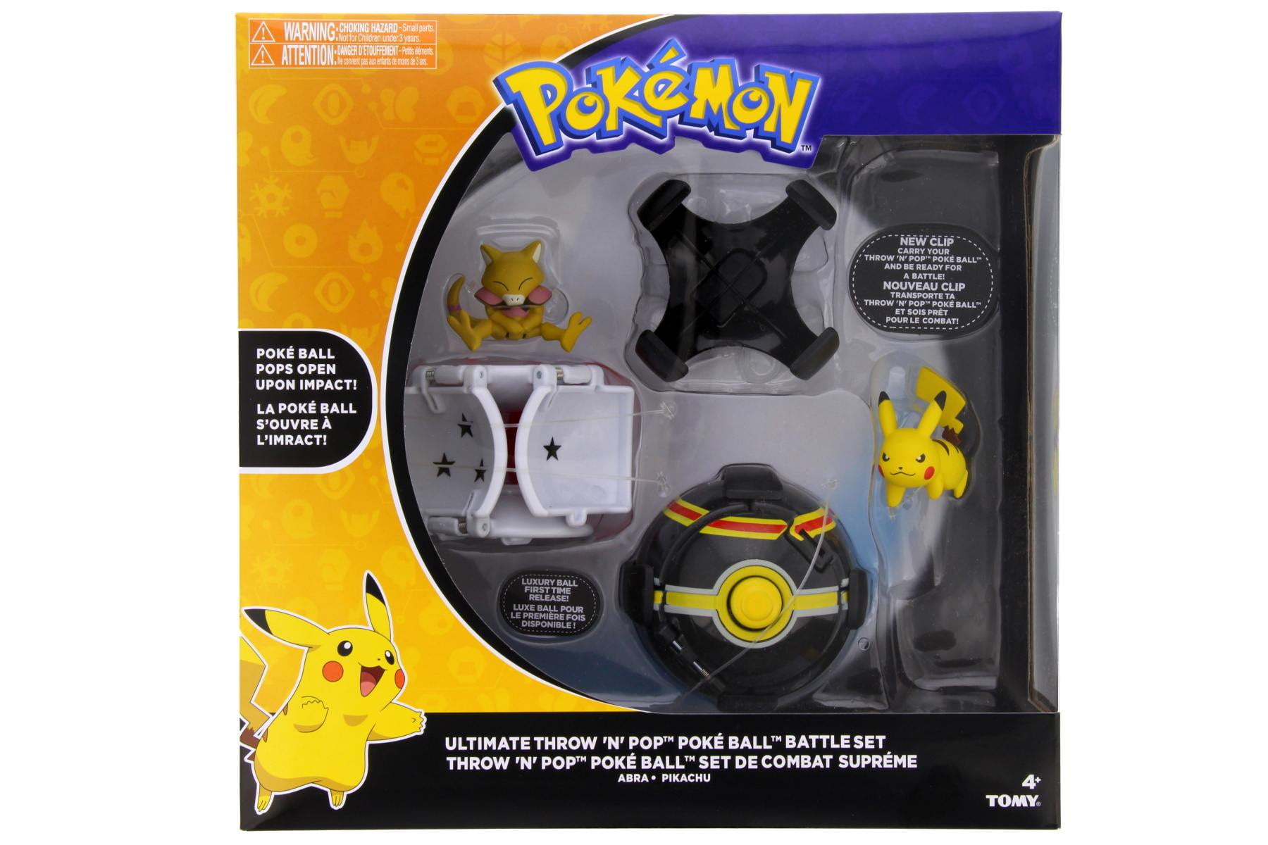 Pokemon Throw N Pop Pokeball Pikachu Poke Ball Cubone Repeat Figure Set
