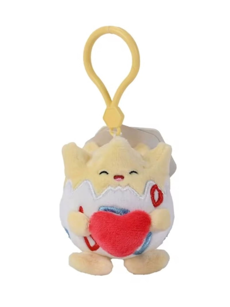 Togepi Plush Clip Keychain with Heart – 8cm Official Licensed