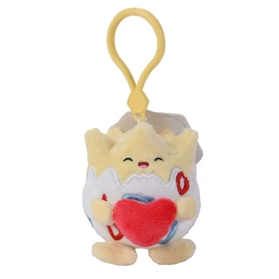 Togepi Plush Clip Keychain with Heart – 8cm Official Licensed Backpack Accessory