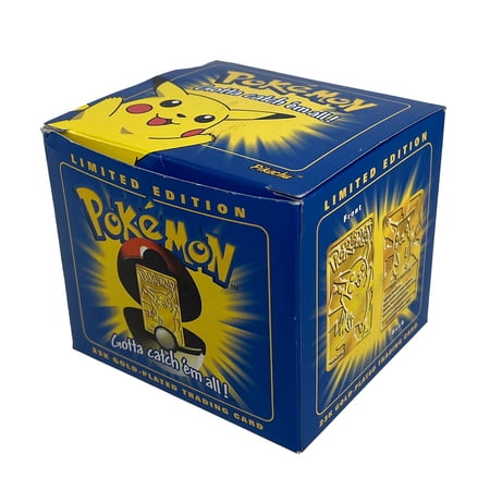 Pokemon Toys - Burger King Gold-Plated Trading Card - PIKACHU #025 (Pokeball, Card & New Box)