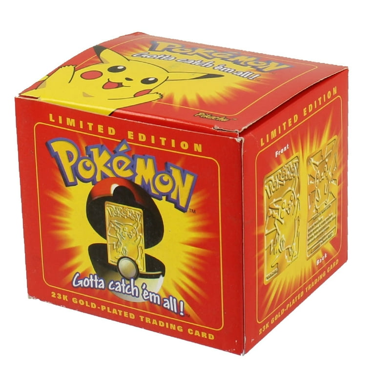 Pokemon Toys - Burger King Gold-Plated Trading Card - PIKACHU #025