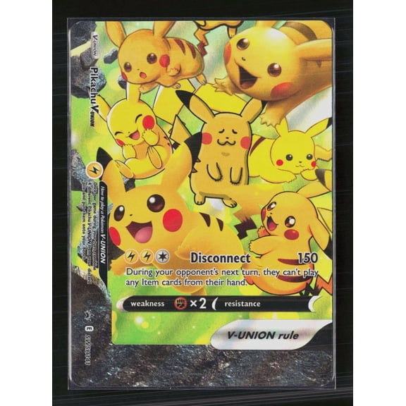 Pokemon Trading Card 2021 Celebrations Pikachu V-Union Holo Black Star Promo FA SWSH141