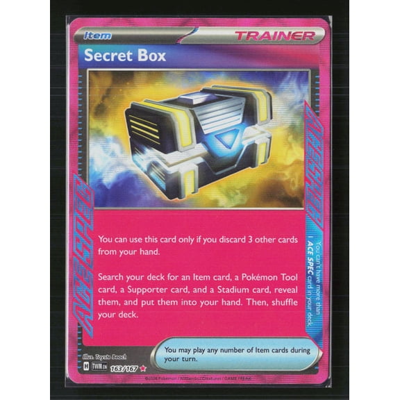 Pokemon Trading Card 2024 Twilight Masquerade Secret Box ACE 163/167 Holo Ultra Rare
