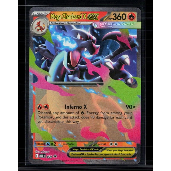 Pokemon Trading Card 2026 Mega Evolution Ascended Heroes Mega Charizard X EX Holo Special Illustration Rare SAR #029