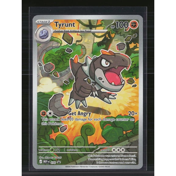 Pokemon Trading Card 2026 Mega Evolution Ascended Heroes Tyrunt Holo One Gold Star #070