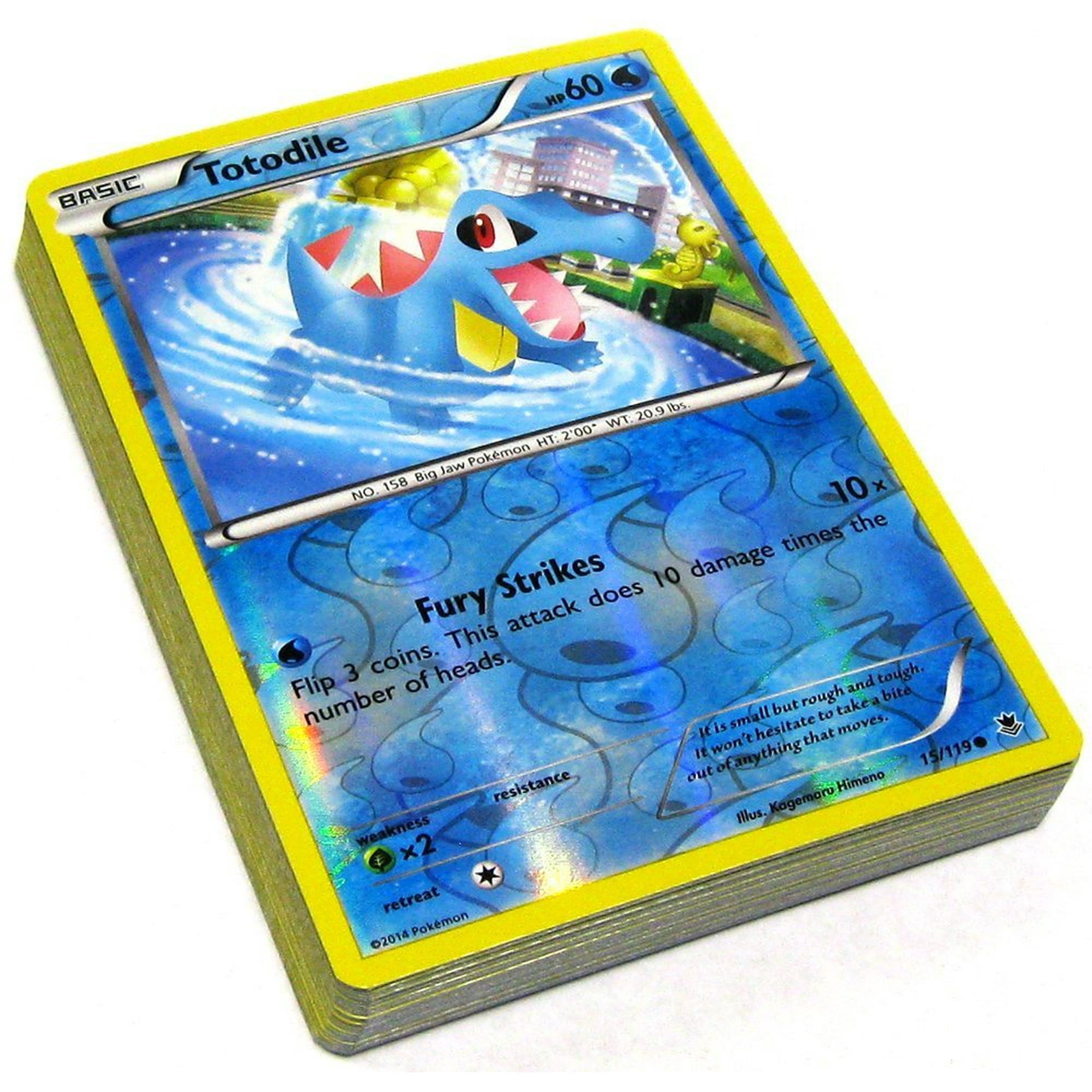 Pokemon Trading Card Game BIG LOT of 50 RANDOM Reverse Holo Foil Single Cards