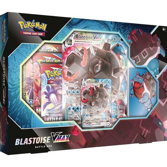 Pokemon TCG: Blastoise VMAX Battle Box [Card Game, 2 Players]