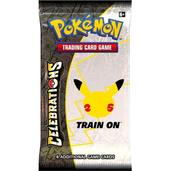 Pokemon Trading Card Game: - Celebrations 25th Anniversary -Booster Pack with 4 Cards