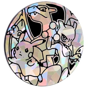 Pokemon Trading Card Game Charizard, Mewtwo & Pikachu Oversized Plastic Coin (No Packaging)