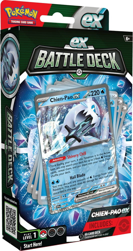 Pokemon Chien-Pao ex Battle Deck, 60 Cards, Ready to Play, Includes  Playmat, Coin, Code Card - Walmart.com