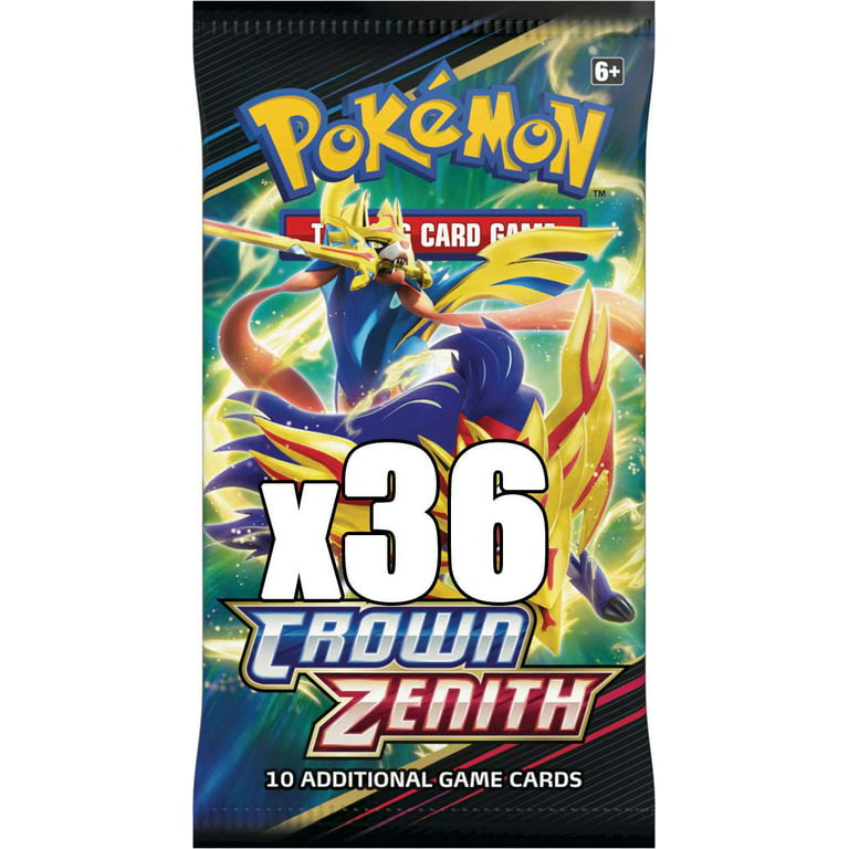 Pokemon Trading Card Game Crown Zenith LOT of 36 Booster Packs (Equivalent  of a Booster Box)