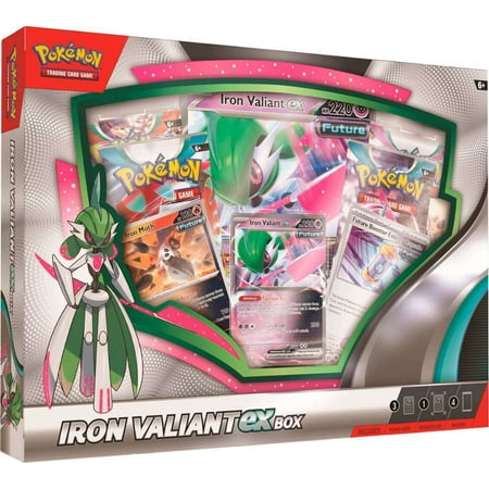 Pokemon Trading Card Game Iron Valiant ex Box (4 Booster Packs & More)