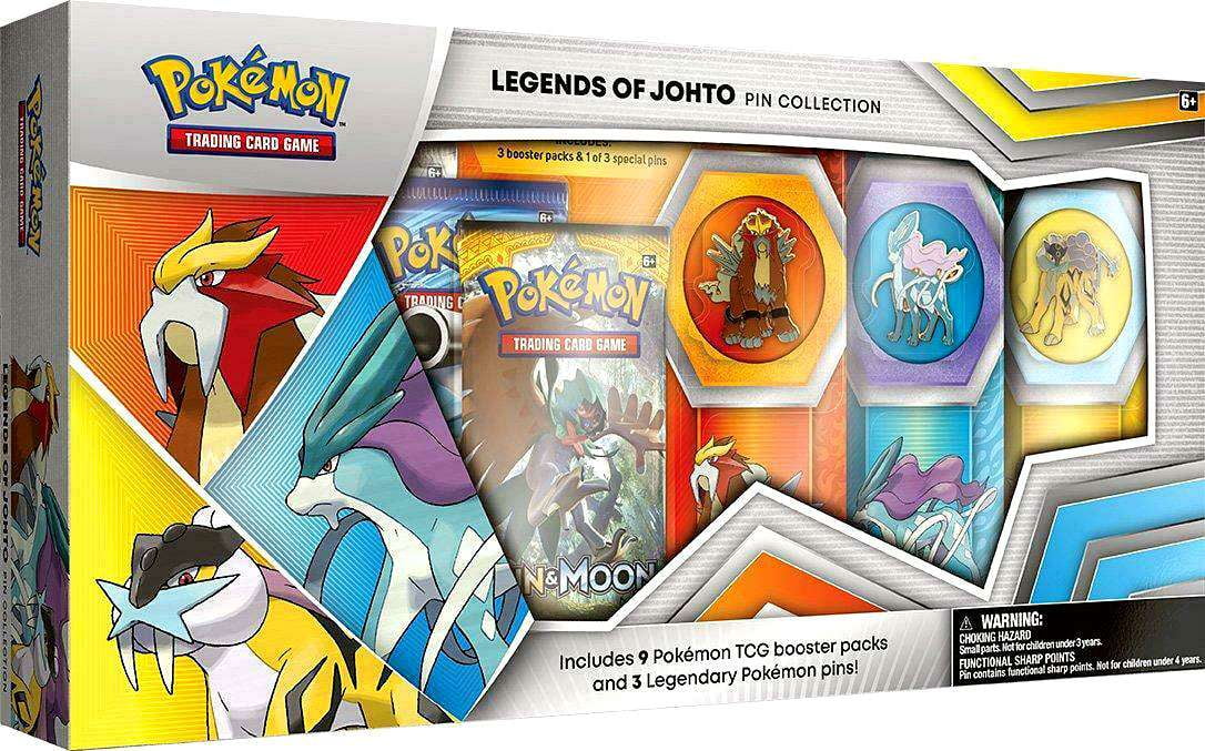 Pokemon Trading Card Game: Legends of Johto Pin Box Gamestop Exclusive -  Walmart.com