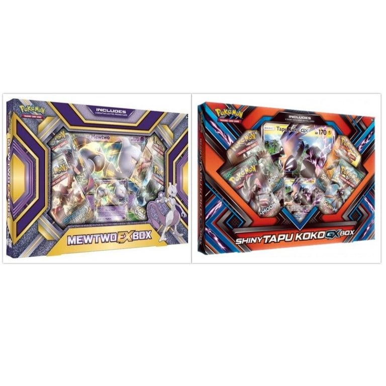 Pokemon Trading Card Game Mewtwo EX Box and Shiny Tapu Koko GX Box