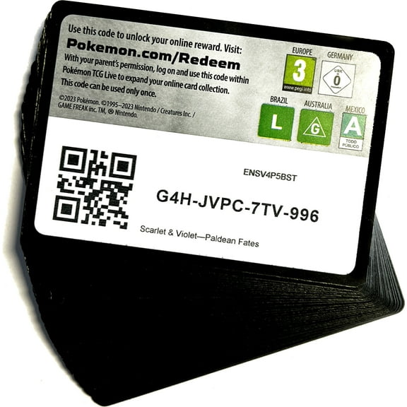 Pokemon Trading Card Game Paldean Fates LOT of 36 TCG Online Code Cards